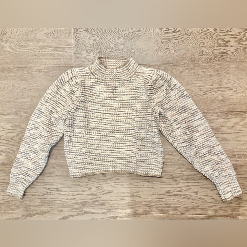 Treasure & Bond Cozy Cream and Taupe Sweater